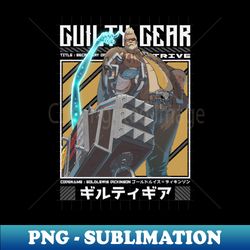 Goldlewis - Guilty Gear Strive - High-Resolution PNG Sublimation File - Instantly Transform Your Sublimation Projects