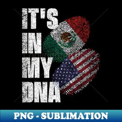 Mexican And American Mix DNA Heritage Flag - PNG Sublimation Digital Download - Unlock Vibrant Sublimation Designs