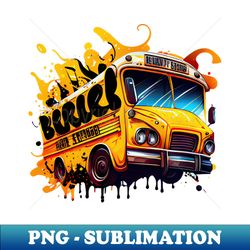 School bus - Decorative Sublimation PNG File - Transform Your Sublimation Creations