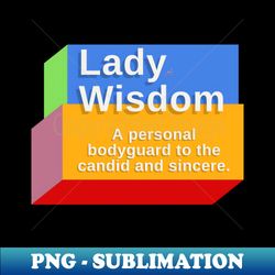 Lady Wisdom - Unique Sublimation PNG Download - Create with Confidence