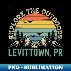 Levittown Puerto Rico - Explore The Outdoors - Levittown PR Colorful Vintage Sunset - High-Resolution PNG Sublimation File - Stunning Sublimation Graphics
