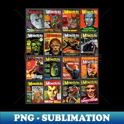 Famous Monsters Collage Series 3 - Premium Sublimation Digital Download - Perfect for Sublimation Mastery