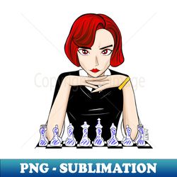 sports master in chess the redhead ecopop art - Modern Sublimation PNG File - Capture Imagination with Every Detail