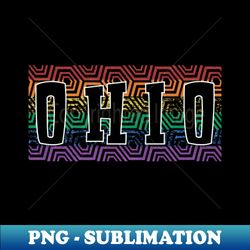 LGBTQ PATTERN USA OHIO - Trendy Sublimation Digital Download - Capture Imagination with Every Detail