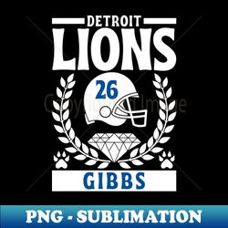 Detroit Lions Jahmyr Gibbs 26 American Football - Signature Sublimation PNG File - Capture Imagination with Every Detail