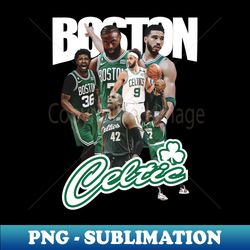 Boston Celtic Squad Bootleg Edition - Vintage Sublimation PNG Download - Capture Imagination with Every Detail