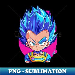 Cartoon Kawaii Vegeta - Retro PNG Sublimation Digital Download - Add a Festive Touch to Every Day