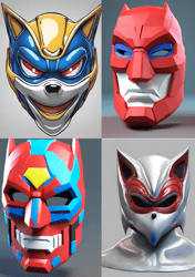 Superhero, powerful mask, 3D mask, sonic