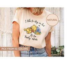 Disney Funny Pooh Shirt, I Like To Stay In Bed Shirt, Winnie the Pooh Shirt, Women Disneyland Shirt, Disney Shirt, Famil