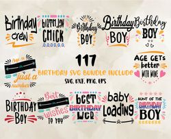 Birthday SVG Bundle, Birthday Svg, Happy Birthday Png, T-shirt Designs 46