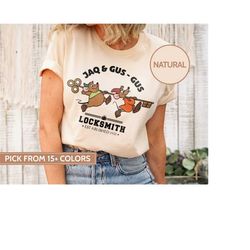 Vintage Jac And Gus Gus Locksmith Shirts, Cinderella Shirts, Disney Princess Shirt, Disney Funny Shirt, Gus Gus Shirt, D