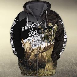 Father And Son Hunting All Over Print Hy97 3D Unisex 3D Hoodie T Shirt All Over Print Plus Size S-5Xl