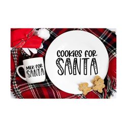 milk and cookies for santa svg | cookies for santa svg | milk for santa svg | santa's cookies svg | santa claus svg | ch