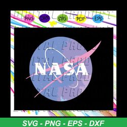 NASA Pastel Rainbow Classic Logo Graphic, nasa svg, nasa print,nasa shirt, nasa gift, For Silhouette, Files For Cricut,