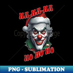 Scary Christmas Clown - Modern Sublimation PNG File - Unlock Vibrant Sublimation Designs