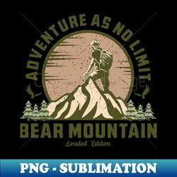 Retro Bear Mountain Hike - Retro PNG Sublimation Digital Download - Bring Your Designs to Life