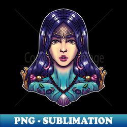 Dark Mermaid - High-Resolution PNG Sublimation File - Perfect for Personalization