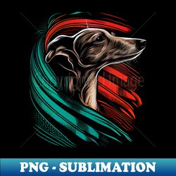 Retro Dog Design Polish Greyhound Dog - High-Resolution PNG Sublimation File - Transform Your Sublimation Creations