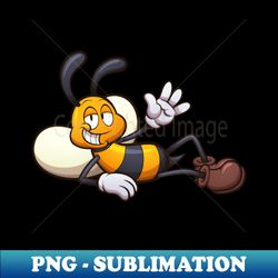 Laying Cartoon Bee - Decorative Sublimation PNG File - Enhance Your Apparel with Stunning Detail