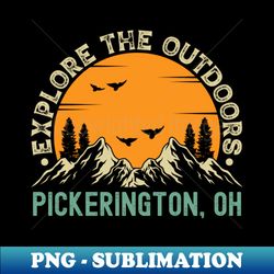 Pickerington Ohio - Explore The Outdoors - Pickerington OH Vintage Sunset - Instant Sublimation Digital Download - Add a Festive Touch to Every Day
