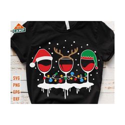 Christmas Wine Glass Svg, Cheers Wine Glass Svg, Santa Hat Svg, Christmas Wine Svg, Wine Lover Svg, Holiday Svg, Christmas Crew Shirts Svg