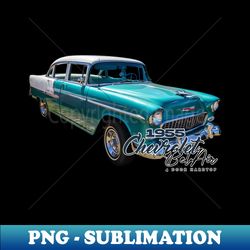 1955 Chevrolet Bel Air 4 Door Sedan - Vintage Sublimation PNG Download - Instantly Transform Your Sublimation Projects