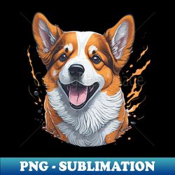 Cute corgi puppy head - Professional Sublimation Digital Download - Fashionable and Fearless