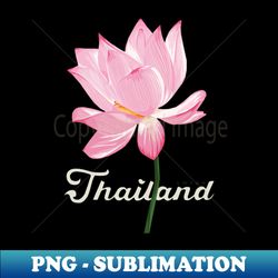 Lotus Native Flowers of Thailand - PNG Transparent Digital Download File for Sublimation - Perfect for Sublimation Mastery