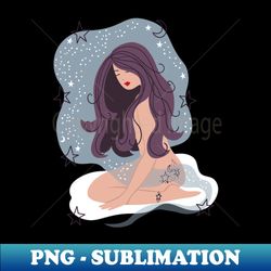 Dreaming woman - PNG Transparent Digital Download File for Sublimation - Perfect for Creative Projects