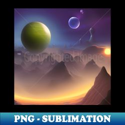 An alien planet with strange physical laws - PNG Transparent Sublimation File - Boost Your Success with this Inspirational PNG Download