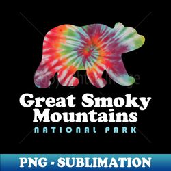 great smoky mountains national park bear tie dye - premium sublimation digital download - unleash your creativity