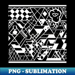 black and white patterns and shapes - png transparent sublimation file - instantly transform your sublimation projects