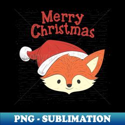 Christmas fox - Happy Christmas and a happy new year - Available in stickers clothing etc - PNG Sublimation Digital Download - Perfect for Personalization