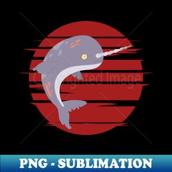 Zombie Animal Narwhal - Modern Sublimation PNG File - Perfect for Sublimation Mastery