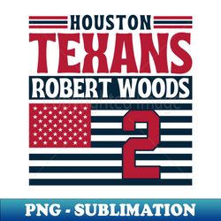 Houston Texans Woods 2 American Flag Football - Vintage Sublimation PNG Download - Capture Imagination with Every Detail