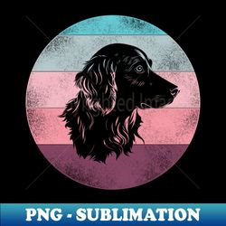 Retro Style Vintage Design Flat Coated Retriever Dog - Creative Sublimation PNG Download - Perfect for Sublimation Mastery