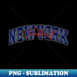 New York Football 3D Chrome - Signature Sublimation PNG File - Perfect for Personalization