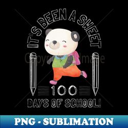 Its Been A Sweet 100 Days Of School Panda Lovers - Instant PNG Sublimation Download - Spice Up Your Sublimation Projects