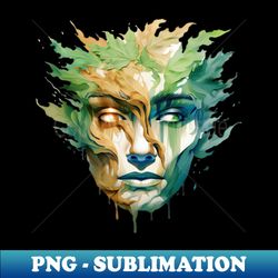 Leaf Face - Sublimation-Ready PNG File - Vibrant and Eye-Catching Typography