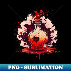 heart potion bottle - unique sublimation png download - perfect for personalization