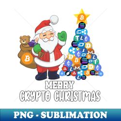 Crypto Christmas Santa Claus and crypto xmas tree - Digital Sublimation Download File - Unleash Your Creativity