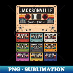 Jacksonville City retro - Professional Sublimation Digital Download - Create with Confidence