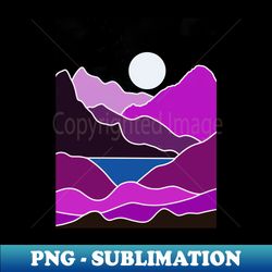 moonlight landscape - png sublimation digital download - spice up your sublimation projects