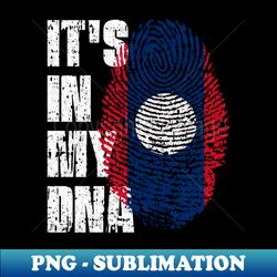 ITS IN MY DNA Laos Flag Boy Girl Gift - Vintage Sublimation PNG Download - Unleash Your Creativity