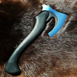 custom handmade high polish carbon steel viking hatchet tomahawk hunting axe