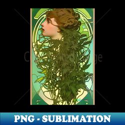 vintage cannabis beauty 17 - high-quality png sublimation download - defying the norms