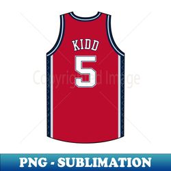 Jason Kidd New Jersey Jersey Qiangy - PNG Transparent Sublimation File - Capture Imagination with Every Detail
