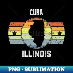 CUBA ILLINOIS Vintage Graphic t shirt - CUBA Cool Retro Hometown Pride t shirt - ILLINOIS Travel Culture Adventure Sport Team Family Gift shirt - Signature Sublimation PNG File - Enhance Your Apparel with Stunning Detail