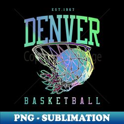 Denver Basketball Varsity HOLO Style - Exclusive PNG Sublimation Download - Perfect for Creative Projects