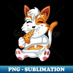 Cat Eating Pizza Just A Girl Who Loves Cats And Pizza - PNG Sublimation Digital Download - Boost Your Success with this Inspirational PNG Download